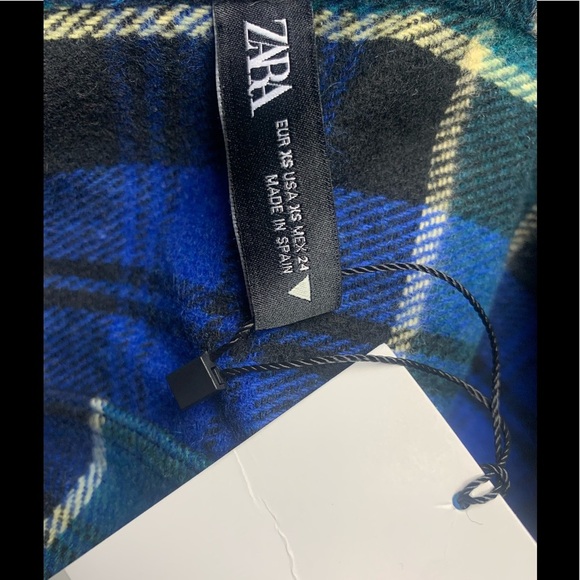 Zara Jacket Top Flannel Sz XS Cabincore Normcore Shacket - Picture 9 of 10